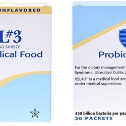 VSL#3, Powder Probiotic Medical Food for Dietary Management of Ulcerative Colitis (UC), High-Dose and High-Potency Refrigerated Probiotic Powder with 450 Billion CFUs, 2 Boxes