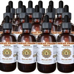 Thuja Liquid Extract, Thuja (Thuja Occidentalis) Dried Leaf Tincture, Herbal Supplement, Hawaii Pharm, Made in USA, 15x4 fl.oz