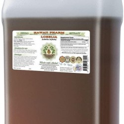 Lobelia Alcohol-Free Liquid Extract, Organic Lobelia (Lobelia Inflata) Dried Herb Glycerite Hawaii Pharm Natural Herbal Supplement 64 oz