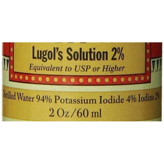 J.CROW'S® Lugol's Solution of Iodine 2% 2 oz Professional Pack (24 Bottles)