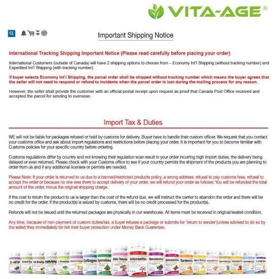 Vita-Age NMN Lab Tested 320mg Serving with 8mg Astaxanthin (Highest Purity Nicotinamide Mononucleotide) Boost NAD+ Support Metabolism (160mg Per Cap, 3 x NMN 60 Capsules) Dual Ingredients