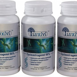 LUXIVI Cylcoastragenol 98% Enhanced Absorption 25mg/Cap 3bottle(90caps in Total)