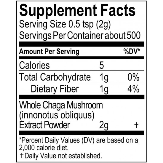 Sayan Siberian Wild Sustainably Harvest Organic Chaga Mushroom Extract Powder 2.2 Lb 1kg Immune System and Energy Booster, Antioxidant Tea, Promote Digestion, Focus, Clarity. Instant Coffee Mix. Vegan