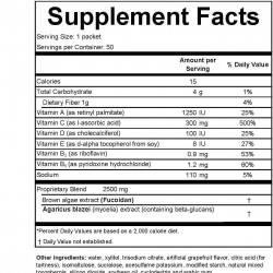 NatureMedic Fucoidan 3-Plus Brown Seaweed Immunity Supplement with Three Types of High Purity Fucoidan Organic Mekabu Fucus Mozuku Agaricus 50 Liquid Packets/Box Made in Japan (1 Box)