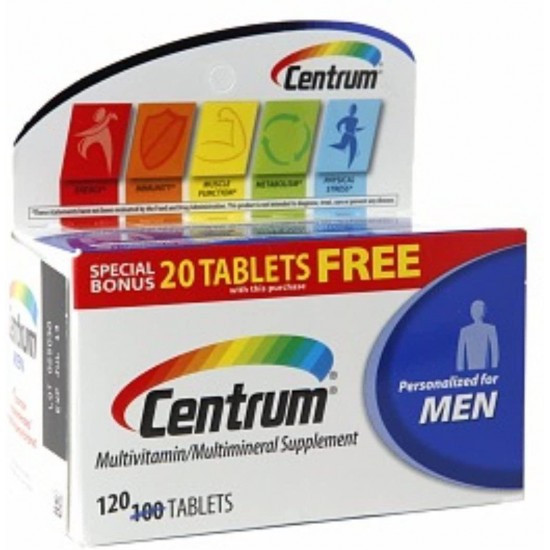 Centrum Men Multivitamin Multimineral Supplement Tablets, 120 per Unit - 12 per case.