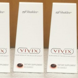 Shaklee Vivix® Dietary Supplement * NEW LIQUIGEL CAPSULES * Slow Cellular Aging Naturally (4 Bottles)