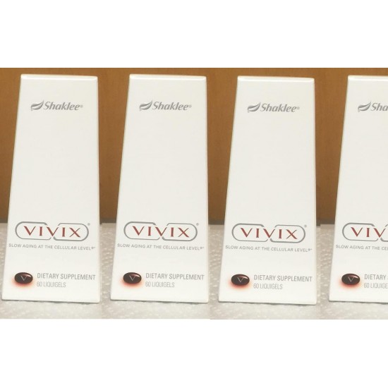 Shaklee Vivix® Dietary Supplement * NEW LIQUIGEL CAPSULES * Slow Cellular Aging Naturally (4 Bottles)