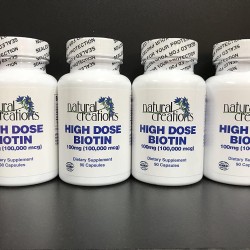 High Dose Biotin Bundle - 4 Bottles of 90 capsules each