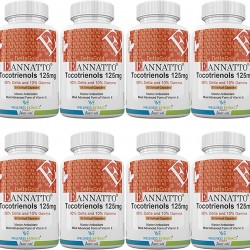 E Annatto Tocotrienols Deltagold 125mg, Vitamin E Tocotrienols Supplements 60 Softgel Capsules, Tocopherol Free, Supports Immune Health & Antioxidant Health (90% Delta & 10% Gamma) (Pack of 12)