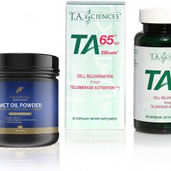 T.A. Sciences | TA-65 Supplement | 1x90 Capsules | 250 U | Free MCT Oil Powder