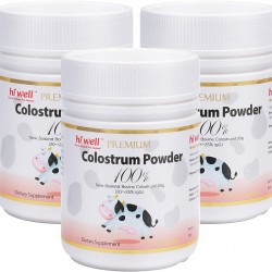 Hi Well Premium Pure New Zealand Bovine Colostrum Powder 100% 100g (Pack of 3)