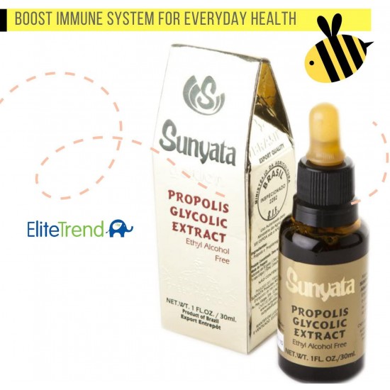 Bee Propolis - Glycolic - Green Brazilian Propolis by Sunyata (GOLD) - 12 X 30 ml