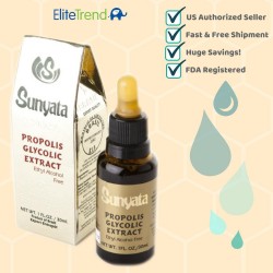 Bee Propolis - Glycolic - Green Brazilian Propolis by Sunyata (GOLD) - 12 X 30 ml