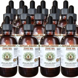 Tian Ma Alcohol-Free Liquid Extract, Tian Ma, Gastrodia (Gastrodia Elata) Tuber Glycerite Natural Herbal Supplement, Hawaii Pharm, USA 15x4 fl.oz