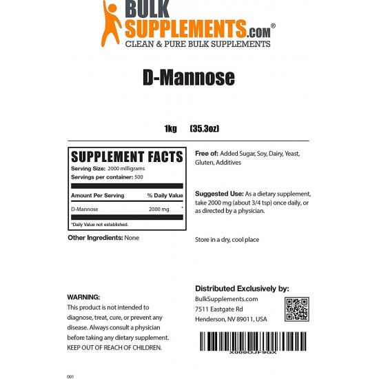 BulkSupplements D-Mannose Powder (5 Kilograms)