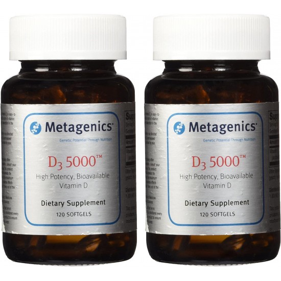 Metagenics, D3 5000, 120 Softgels - 2 Bottles