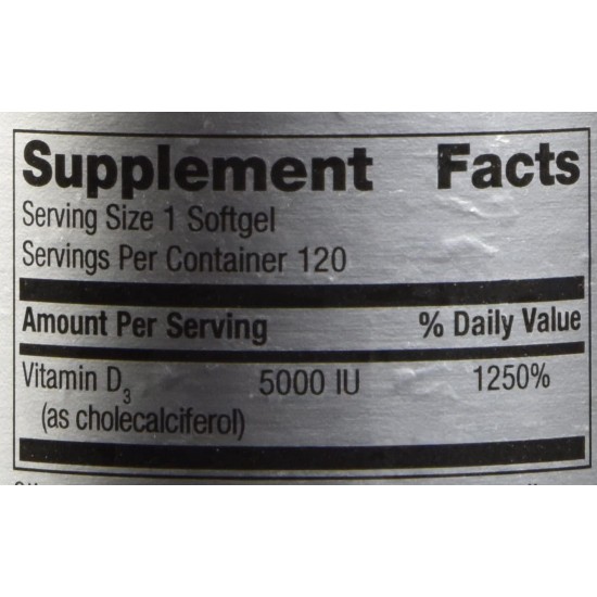 Metagenics, D3 5000, 120 Softgels - 2 Bottles