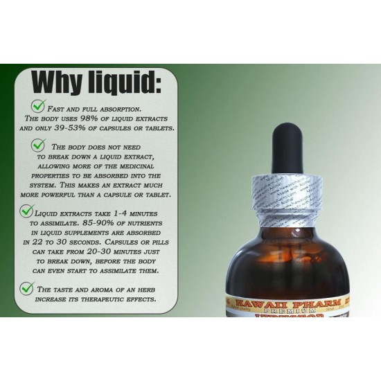 Wild Lettuce Alcohol-Free Liquid Extract, Organic Wild Lettuce (Lactuca Virosa) Dried Herb Glycerite Natural Herbal Supplement, Hawaii Pharm, USA 64 fl.oz