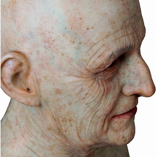 Lifelike Soft Silica Wrinkle Grandma Mask Soft Silica Mask LNV-1