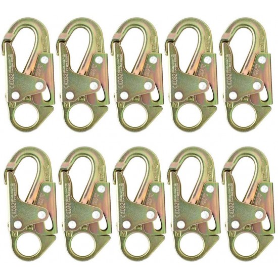 Fusion Climb Maxi-2 High Strength Carbon Steel Drop Forged Snap Hook 10-Pack