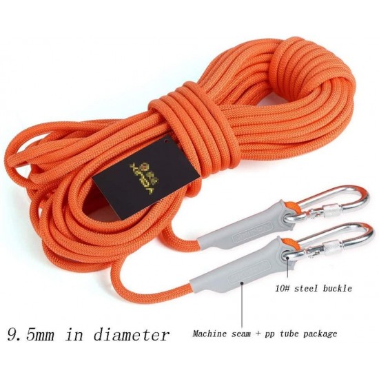 CHUNSHENN Climbing Rope Wear-Resistant for Camping Rock Climbing Outdoor Activities in A Variety of Color Sizes Ropes (Color : F, Size : 12mm 50m) Outdoor Recreation