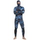 Nataly Osmann Men 5mm Neoprene 2-Pieces Camouflage Spearfishing Premium Wetsuit Long Sleeve Scuba Diving Suit Full Body Keep Warm Hooded Snorkeling Suits