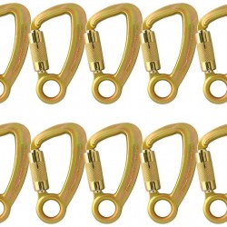 Fusion Climb Liberty Steel Auto-Lock Captive Eye High Strength Carabiner 10-Pack