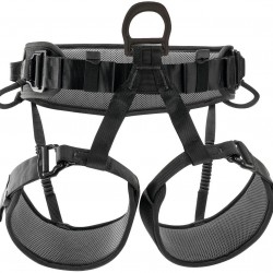 Petzl C038BA01 New Falcon Lightweight Seat Harness for Rescue Operations Involving Rope Ascent, Size 1, Black