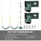 JOYMOR Custom DIY Swing Set Hardware Kit with Mounting Hardware , Include 2 Swing Seat and 1 Climbing Rope(Wood not Included)