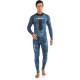 Cressi Camouflage Wetsuit for Spearfishing - Loading Pad, Knee Protection, Mimetic Pattern - Blue & Green Hunter 2.5 & 3.5 mm