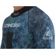 Cressi Camouflage Wetsuit for Spearfishing - Loading Pad, Knee Protection, Mimetic Pattern - Blue & Green Hunter 2.5 & 3.5 mm