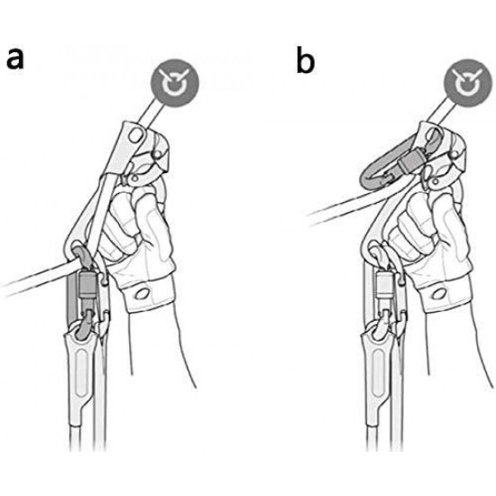 Mr.Safe Climbing Gear Ascender and Rappelling Descender Belay Devices for 9-12mm Rope for Rescue & Arborist