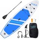 TUSY 11FT Inflatable Stand Up Paddle Board with SUP Accessories Travel Backpack, Non-Slip Deck Adjustable Paddles, Leash and Fin for Paddling