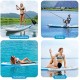 TUSY 11FT Inflatable Stand Up Paddle Board with SUP Accessories Travel Backpack, Non-Slip Deck Adjustable Paddles, Leash and Fin for Paddling