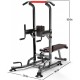 Power Tower with Bench,Strength Training Dip Stands,Pull Up & Dip Station Bar for Home Gym Strength Training,Dip Station Pull Up Bar Strength Training