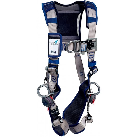 3M DBI-Sala Exofit STRATA Vest-Style Positioning/Climbing Harness 1112494, Grey, Blue, 2X-Large, 1 Ea