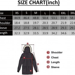 Molemsx Men's Warm Winter Down Jacket Parka Puffer Coat with Hood Faux-Fur Trim XS-3XL