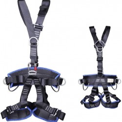 LXYYSG Climbing Harness, Construction Harness Roofing Harness, Full Body Safety Harness, Fall Protection, for Mountaineering Rock Climbing Rappelling, with Shoulder and Leg Quick Connect Buckle