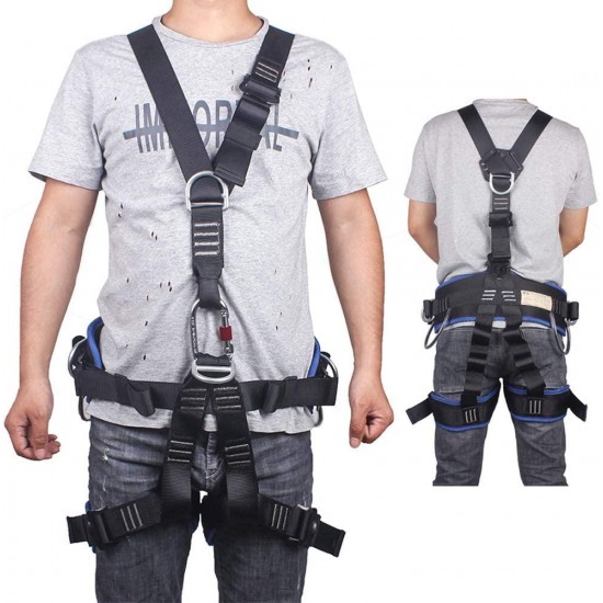 LXYYSG Climbing Harness, Construction Harness Roofing Harness, Full Body Safety Harness, Fall Protection, for Mountaineering Rock Climbing Rappelling, with Shoulder and Leg Quick Connect Buckle