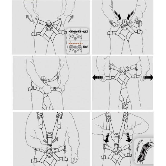 LXYYSG Climbing Harness, Construction Harness Roofing Harness, Full Body Safety Harness, Fall Protection, for Mountaineering Rock Climbing Rappelling, with Shoulder and Leg Quick Connect Buckle