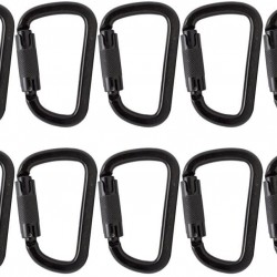 Fusion Climb Tacoma Steel High Strength Auto Lock Modified D-shaped Carabiner 10-Pack