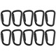 Fusion Climb Tacoma Steel High Strength Auto Lock Modified D-shaped Carabiner 10-Pack