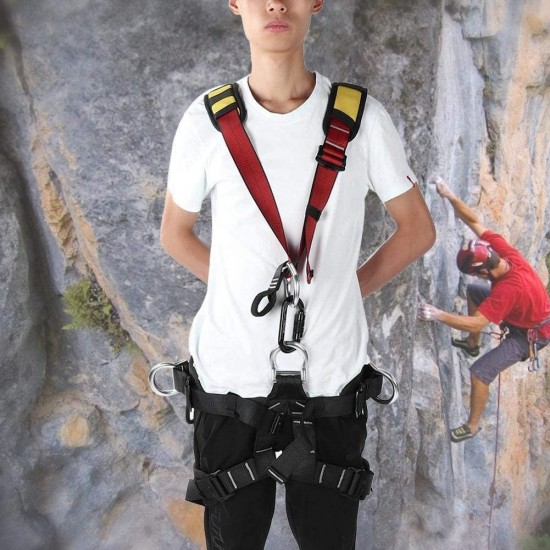 Alomejor Aerial Work Safety Belt Rock Climbing Harness Full Body Engineering Harnesses Equipment for Rescue