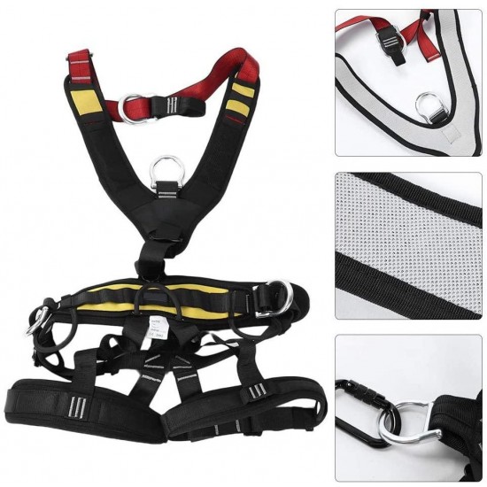 Alomejor Aerial Work Safety Belt Rock Climbing Harness Full Body Engineering Harnesses Equipment for Rescue