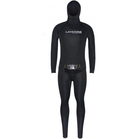 LayaTone Full Wetsuit Men Premium 7mm Super Stretch Neoprene Suits Spearfishing Suit Scuba Diving Suit Two Piece Fullsuit Freediving Jumpsuit Surfing Underwater Wet Suits Men