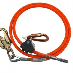 ProClimb Better Grab Steel Core Flipline Kit (5/8 inch x 8 feet) - Adjustable Tree Lanyard, Low Stretch, Cut Resistant – for Fall Protection, Arborist, Tree Climbers