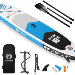 Goosehill Inflatable Stand Up Paddle Board, Premium SUP Package, 10' Long 32