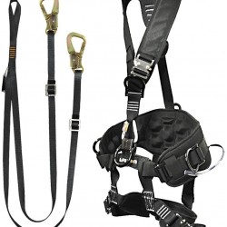 Fusion Climb Pro Backyard Zip Line Kit Harness Lanyard Bundle FK-A-HL-10