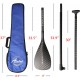 Abahub Carbon Fiber SUP Paddle 3-Piece Adjustable Stand Up Paddle Carbon Shaft & Black/Blue/Yellow