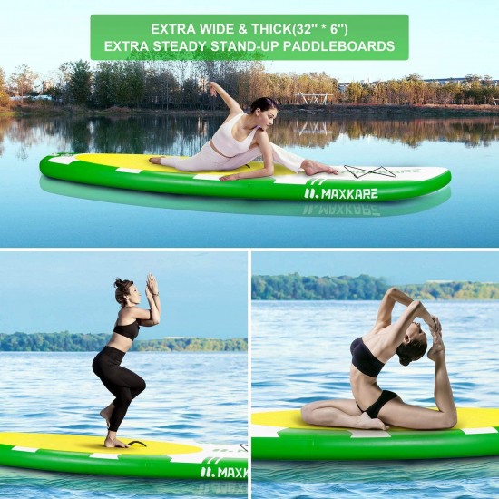 MaxKare Inflatable Paddle Board SUP Stand Up Paddle Board 6 inches Thick Board with SUP Accessories & Carry Bag & Fast Pumping for Adults & Youth for Paddling Surfing Fishing Yoga